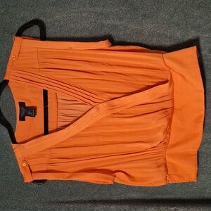 RACHEL Rachel Roy Vibrant Orange Blouse